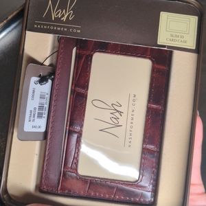 NWT Nash red leather cardholder wallet